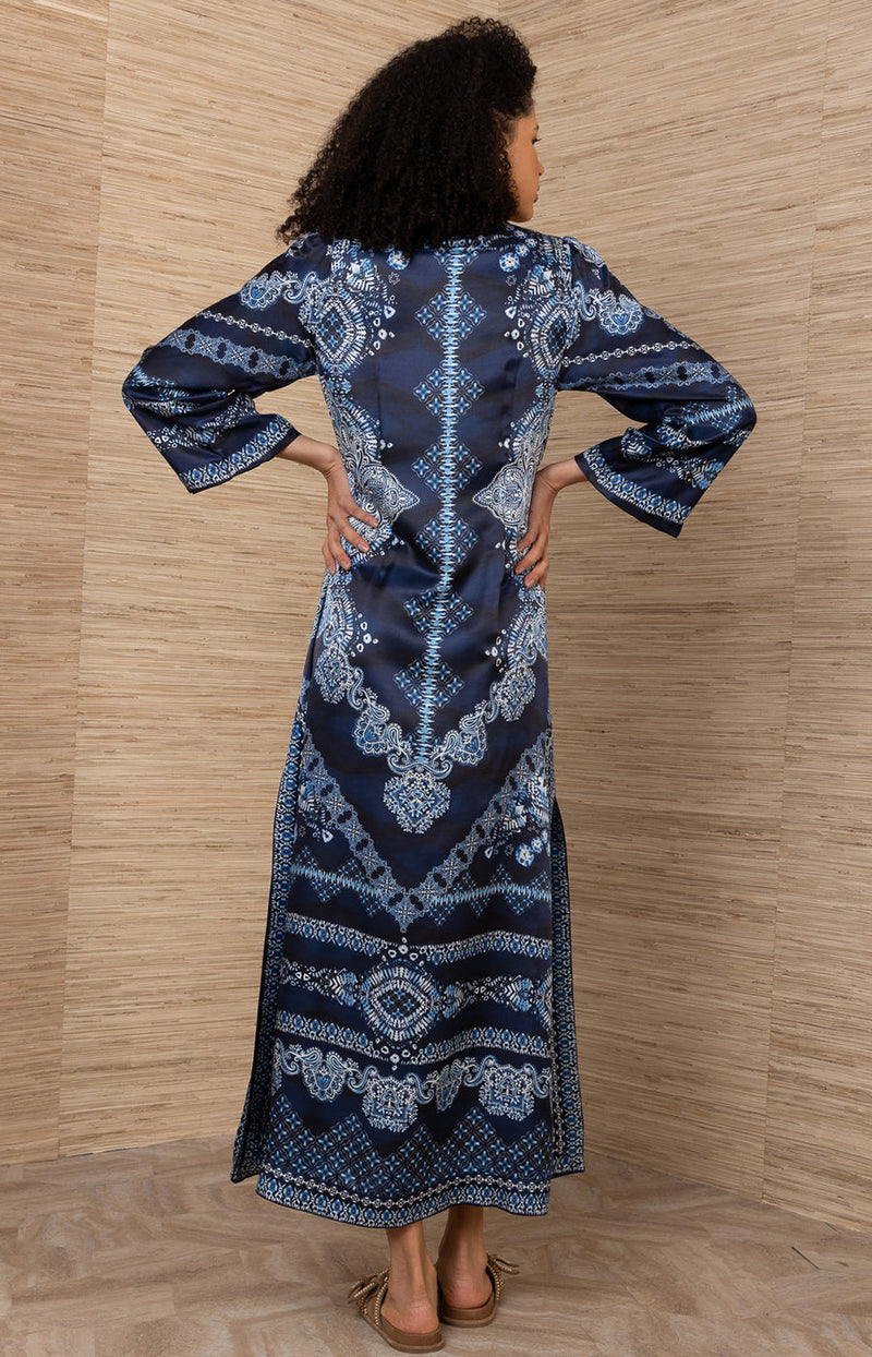 hale bob blue dress Della Charmeuse Dress Blue