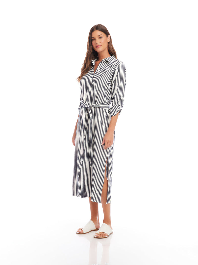 Stripe Shirtdress - Grey Stripe