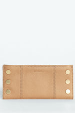 110 North Wallet -Toast Tan/Brushed Gold