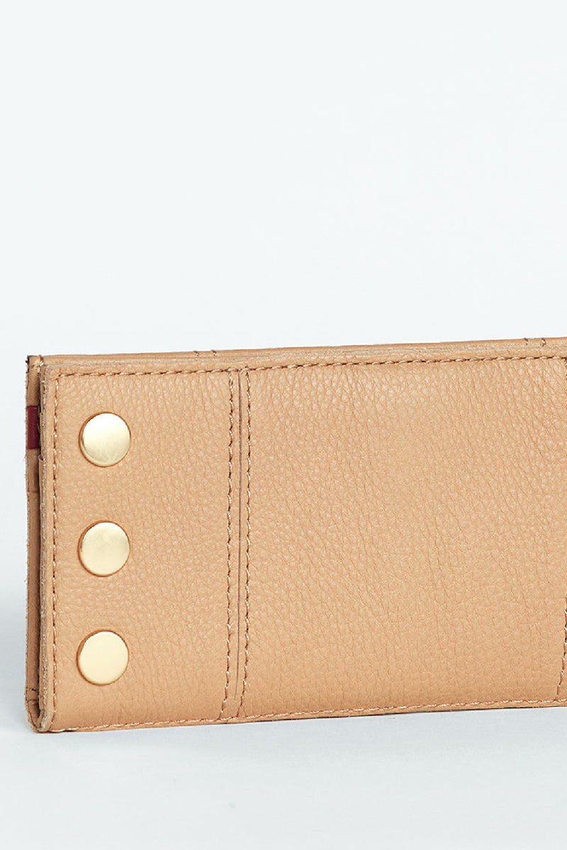 110 North Wallet -Toast Tan/Brushed Gold