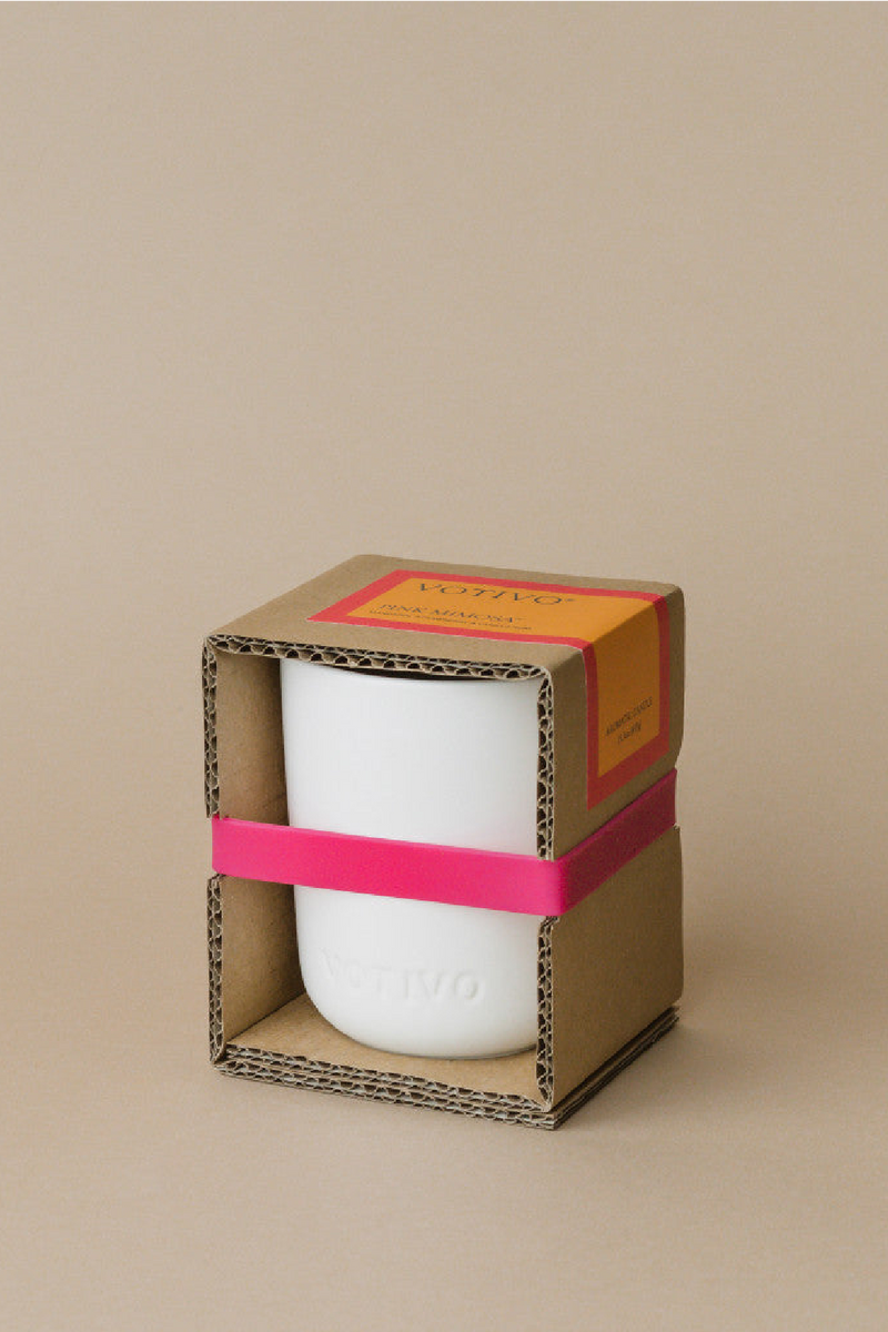 Votivo Aromatic 2 Wick Candle - Pink Mimosa