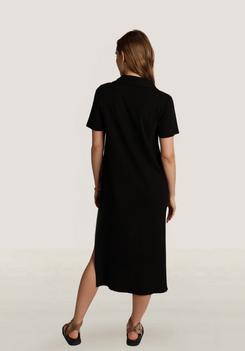 Carey Rib Dress - Black