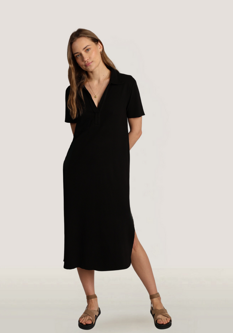 Carey Rib Dress - Black