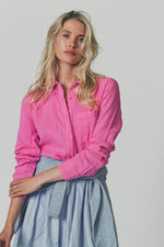 The Shirt Super Relaxed Boyfriend Gauze Blouse - Shocking Pink