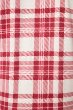 Full Of Holiday Spirit Plaid Jam Pant - Ivory/Red