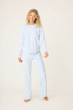 Apres All Day Snowflake Long Sleeve Top - Blue Whisper