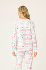 Apres' All Day Ski Print Long Sleeve Top - Ivory