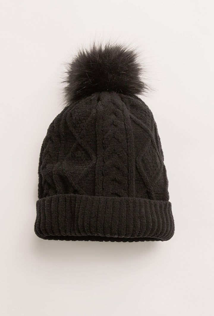 Cable Lounge Beanie - Black