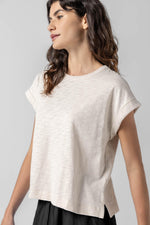 Loose Knit Slub Boxy Crew - Canvas