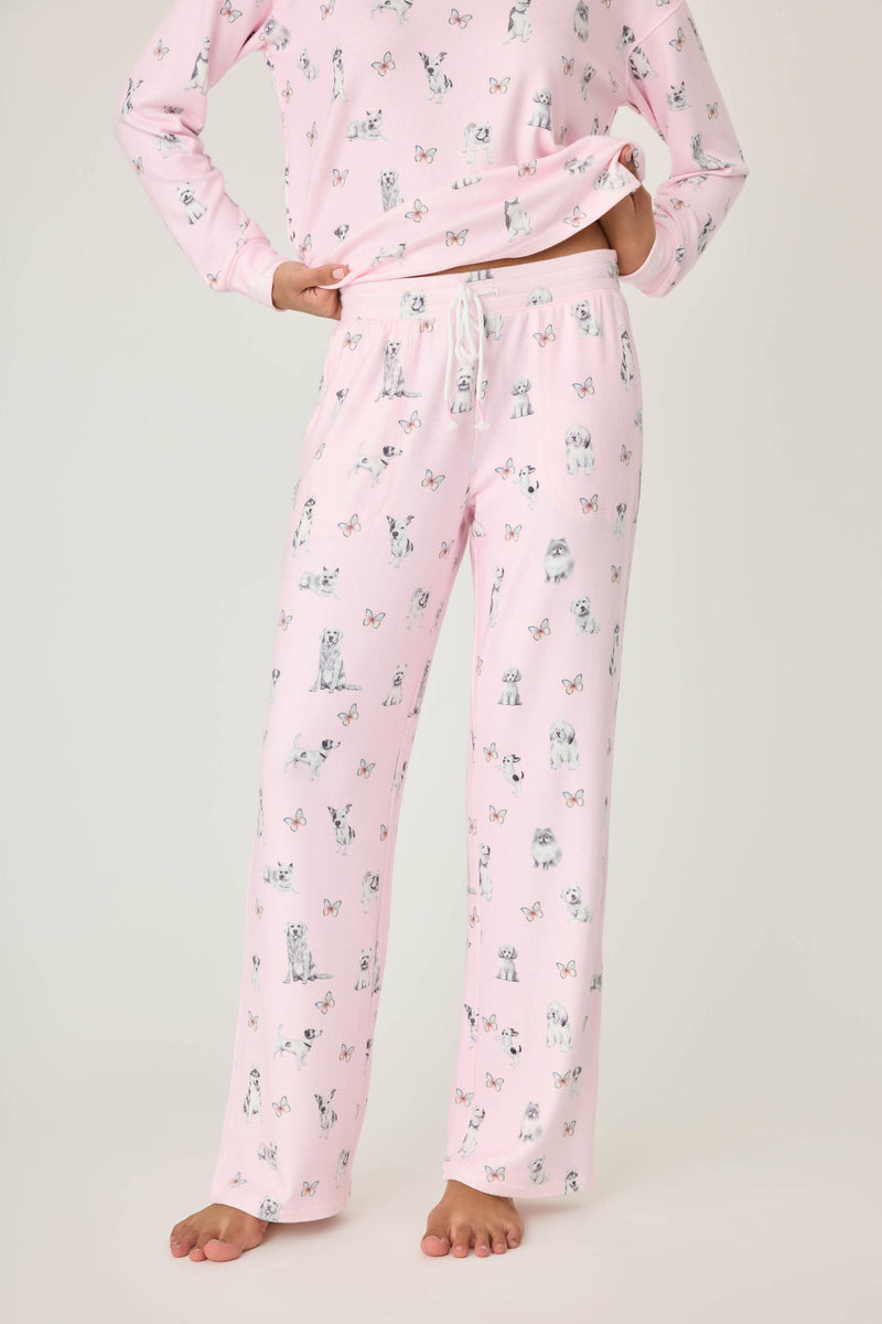 Butterfly Grove Open Leg Pant - Pink Tint