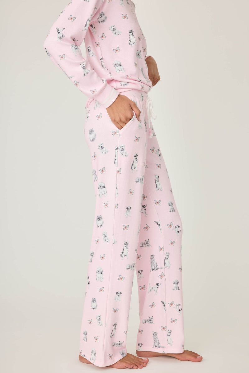 Butterfly Grove Open Leg Pant - Pink Tint