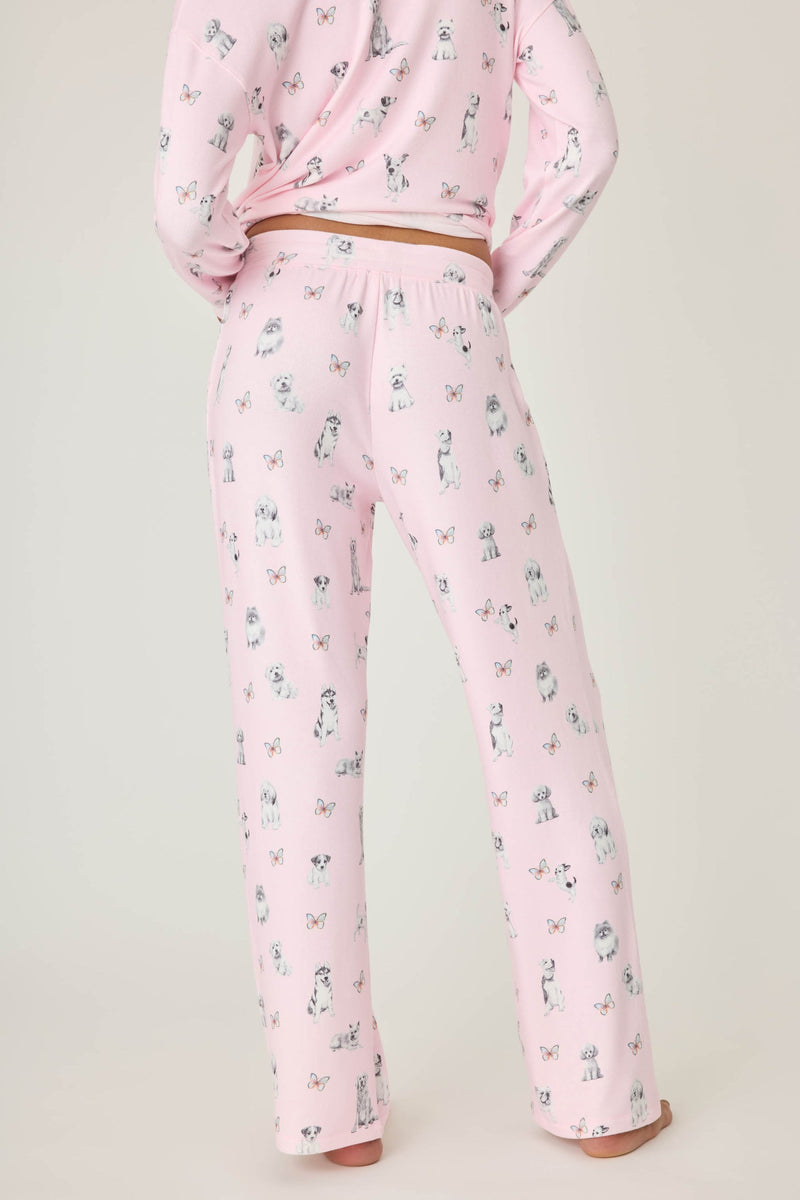 Butterfly Grove Open Leg Pant - Pink Tint