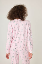 Butterfly Grove Long Sleeve Top - Pink Tint
