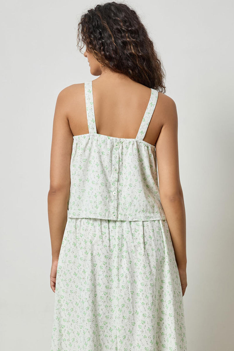 Micro Dobby Button Back Top - Julep