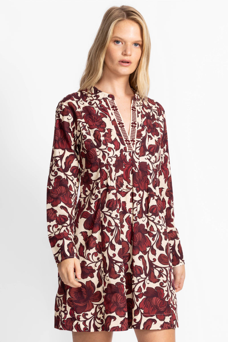 Camilla Pleated Dress - Red