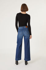Camille Exposed Button Fly Wide Leg - Puddle Jumper