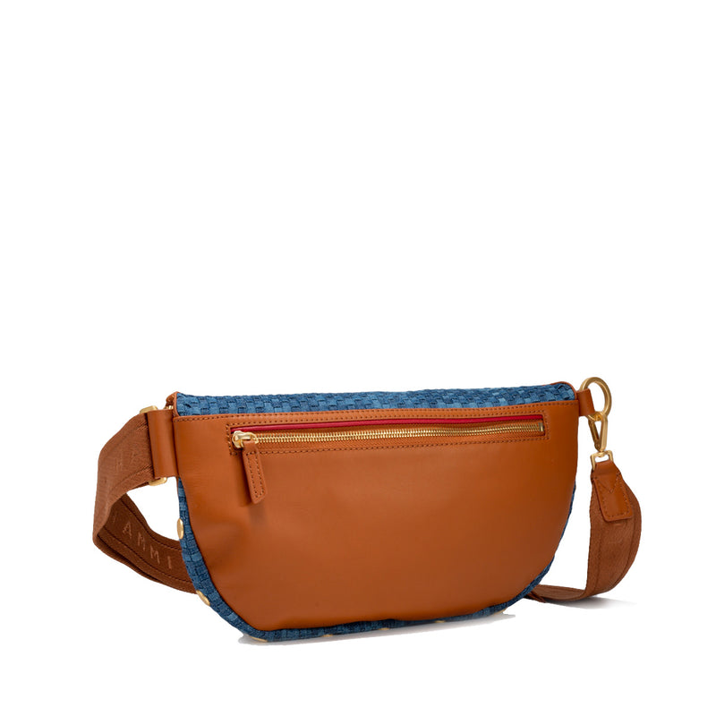 Charles Large Crossbody - Mosaic Denim/Brushed Gold