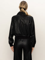 Coated Twill Bomber - Black