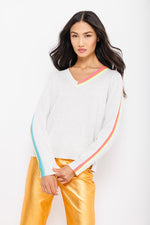 Color Code V-Neck Sweater - Mineral