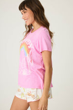 Playful Print Howdy Tee - Bubblegum