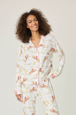 Playful Print Cowboy Long Sleeve - Natural