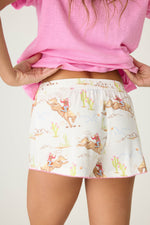 Playful Print Cowboy Short - Natural