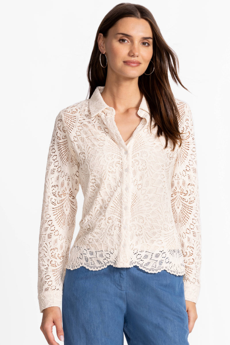 Devin Button Down Shirt - Natural