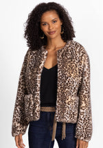 Faux Fur Leopard Jacket - Priscilla
