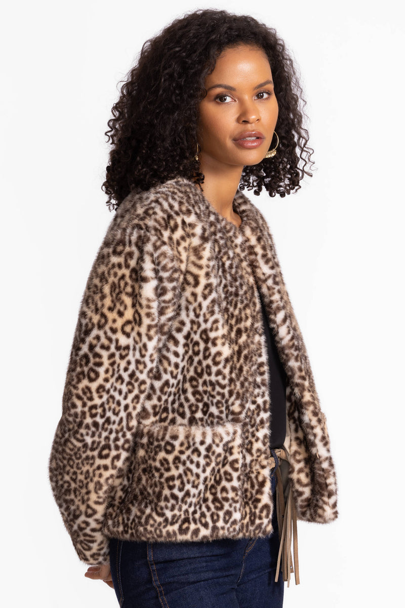 Faux Fur Leopard Jacket - Priscilla
