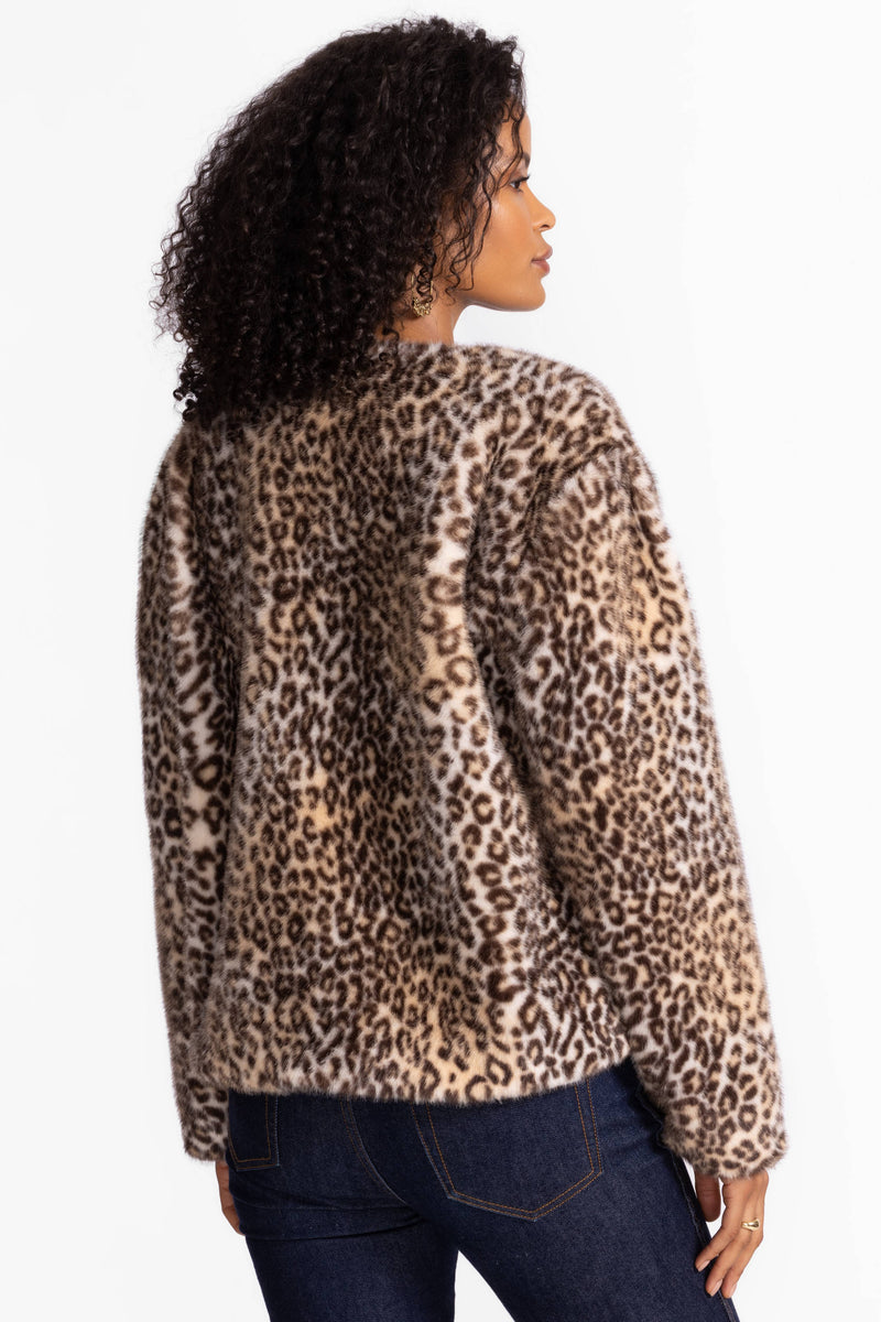 Faux Fur Leopard Jacket - Priscilla
