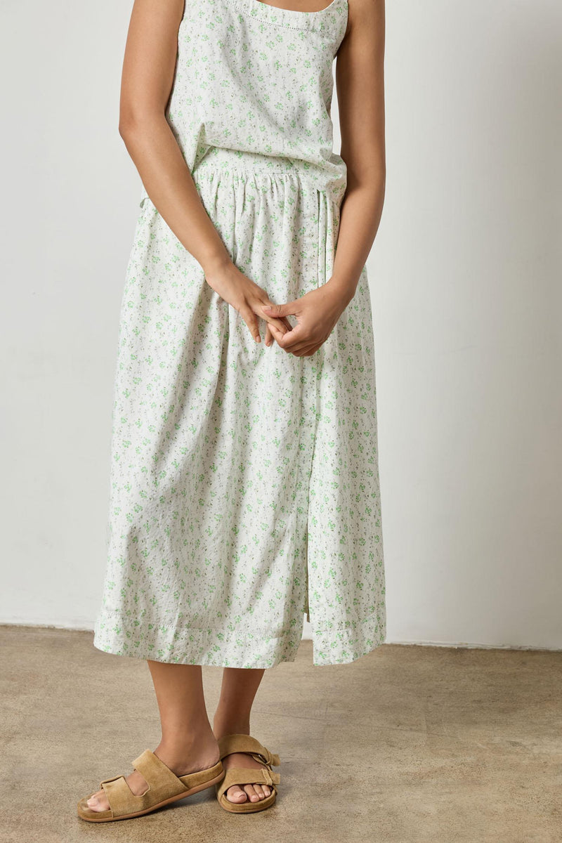 Micro Dobby Faux Wrap Skirt - Julep