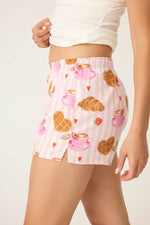 Flannel Shorts - Brunch Club Waffle