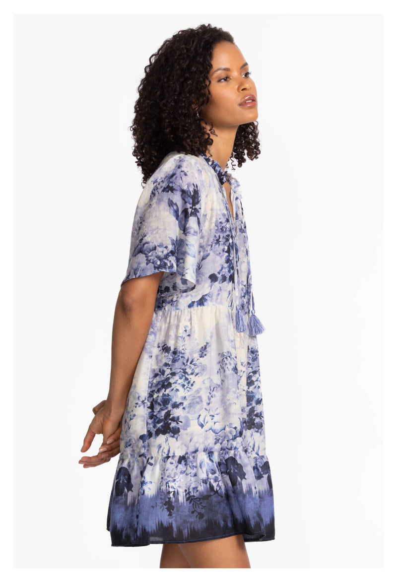 Flutter Sleeve Tiered Dress - Azurra