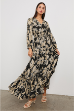 Frederica Dress - Charcoal Lilly