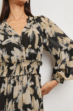 Frederica Dress - Charcoal Lilly