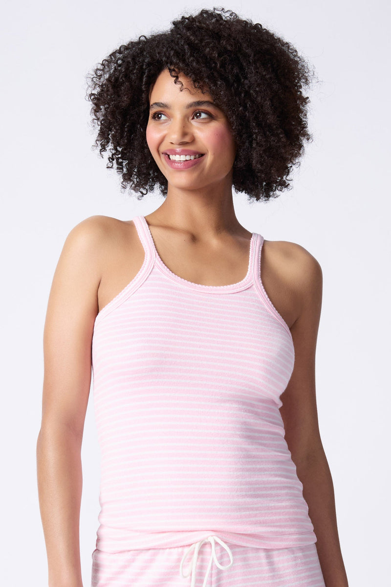 Happy Day Stripe Cami - Pink Cloud