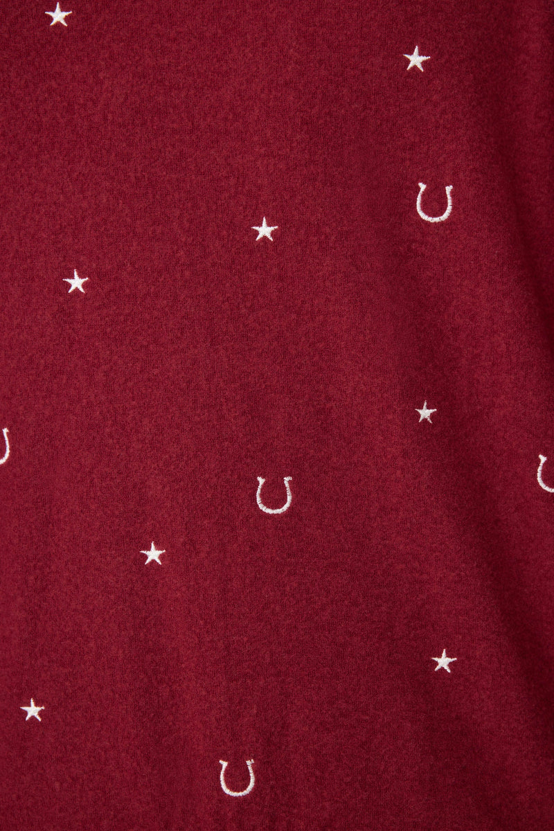 Hold Your Horses Fleece Top - Port