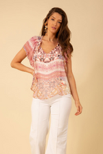 On The Horizon Short Sleeve Top - Ivory