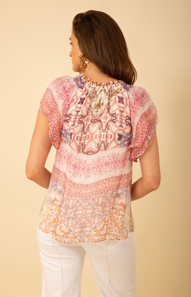 On The Horizon Short Sleeve Top - Ivory