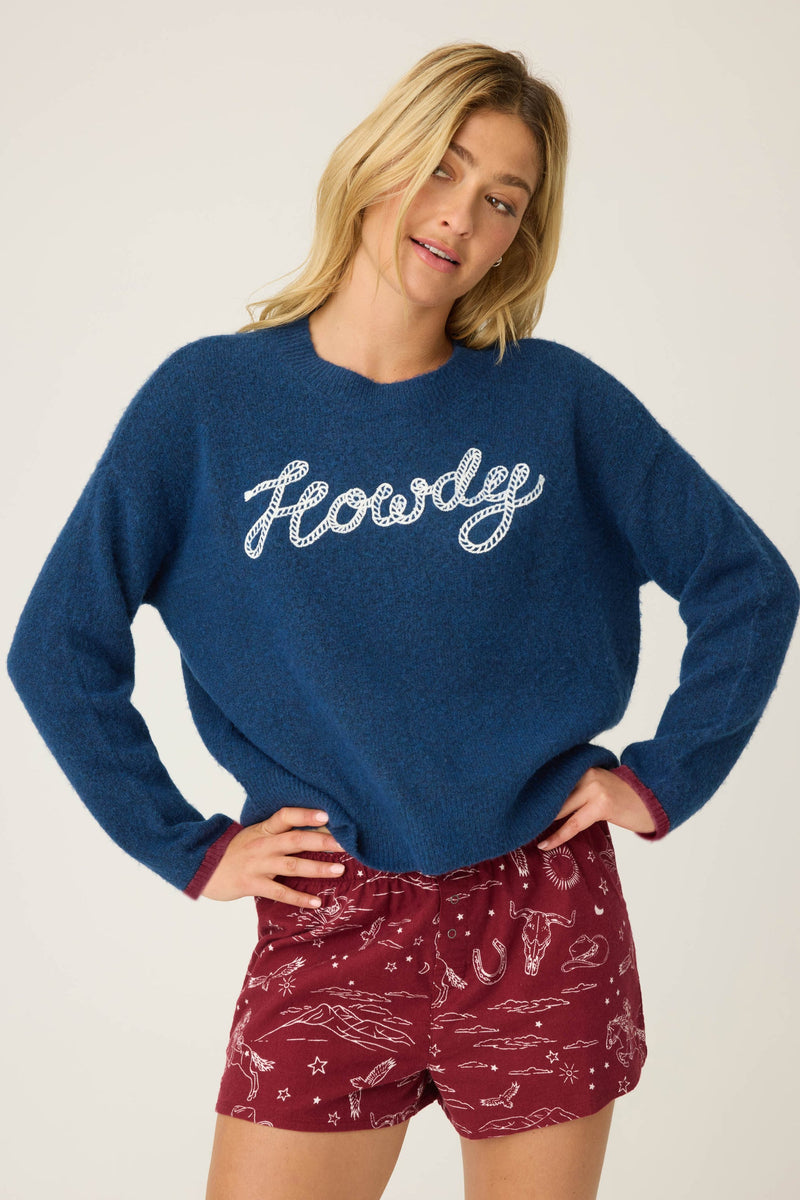 Howdy Sweater -Navy