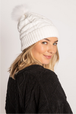 Cable Lounge Beanie - Ivory