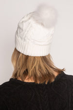 Cable Lounge Beanie - Ivory