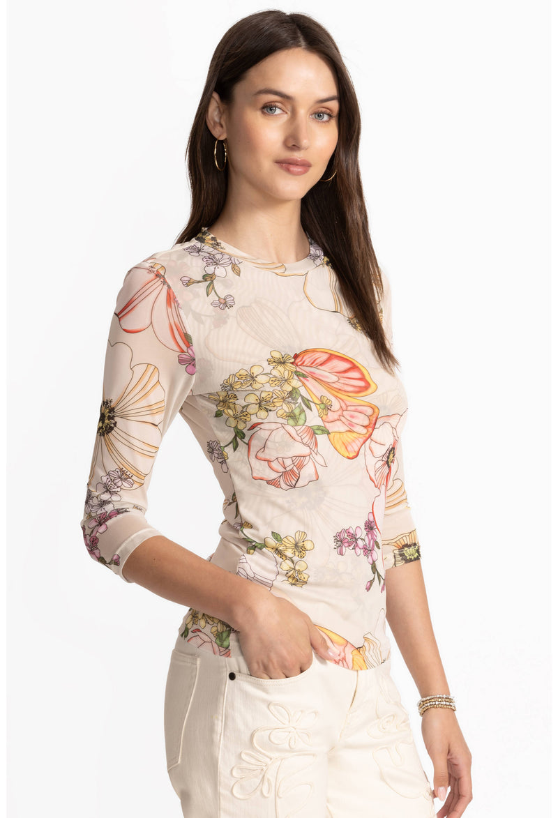 Kaia Mesh Tee - Rosabelia