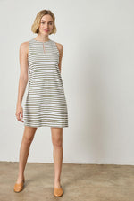 Keyhole Tank Dress - Kelp Stripe