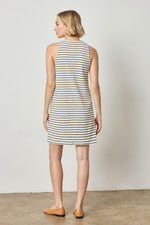 Keyhole Tank Dress - Kelp Stripe