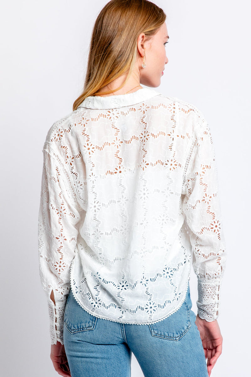 Marina Joy Rayon Shirt - Antique White