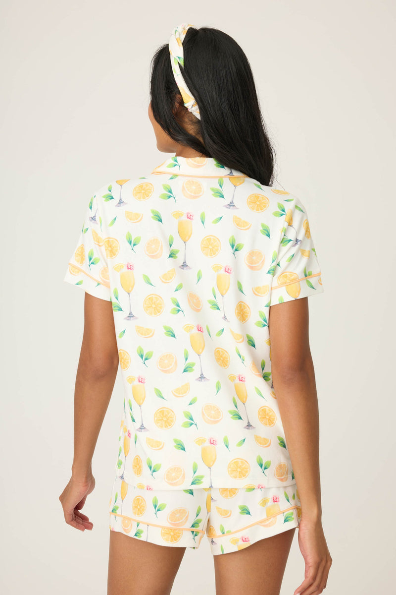 Mimosa Me PJ Set - Ivory Print