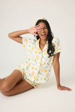 Mimosa Me PJ Set - Ivory Print