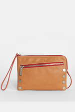 Nash Small Wristlet - Croissant Tan/Brushed Silver