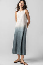 Ombre Jewel Neck Tank Dress - Vine